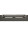 Ruby 4-personers sofa i corduroy B302 x D92 cm - Sort/Lysegrå