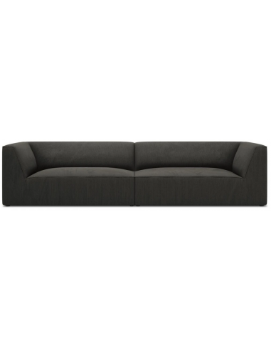 Ruby 4-personers sofa i corduroy B302 x D92 cm - Sort/Mørkegrå