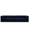 Ruby 4-personers sofa i velour B302 x D92 cm - Sort/Blå