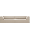 Ruby 4-personers sofa i velour B302 x D92 cm - Sort/Beige