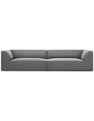 Ruby 4-personers sofa i velour B302 x D92 cm - Sort/Grå