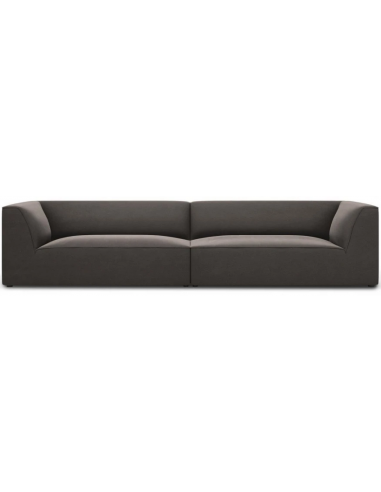 Ruby 4-personers sofa i velour B302 x D92 cm - Sort/Mørkegrå