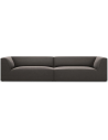 Ruby 4-personers sofa i velour B302 x D92 cm - Sort/Mørkegrå