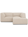 Ruby chaiselong sofa højrevendt i polyester B186 x D180 cm - Sort/Beige