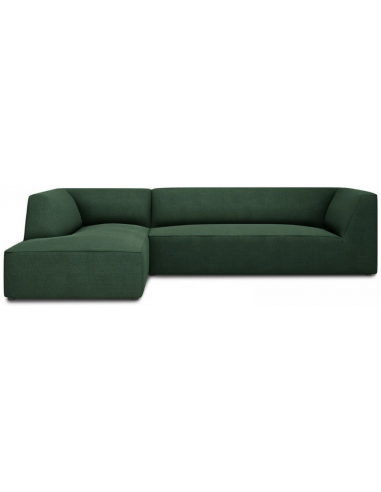 Billede af Ruby chaiselong sofa venstrevendt i polyester B273 x D180 cm - Sort/Grøn