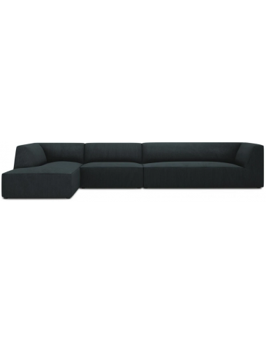 Billede af Ruby chaiselong sofa venstrevendt i corduroy B366 x D180 cm - Sort/Blå