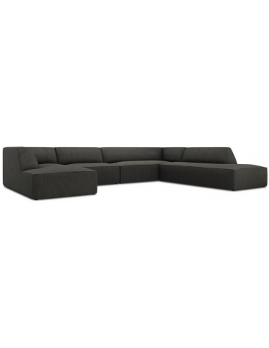 Billede af Ruby U-Sofa højrevendt i corduroy B366 x D180 - 273 cm - Sort/Mørkegrå