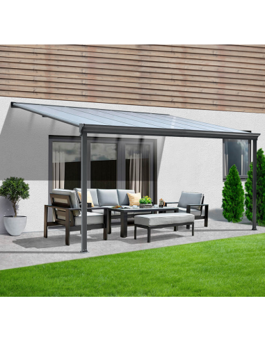 Billede af SOLIS Terrasseoverdækning i aluminium og polycarbonat 312 x 303 cm - Grå