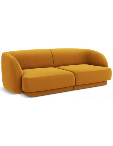 Miley 2-personers sofa i velour B184 x D85 cm – Gul