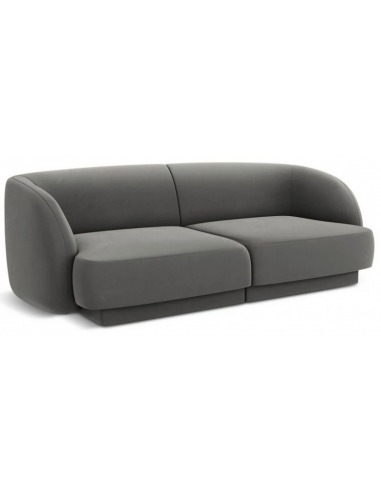 Miley 2-personers sofa i velour B184 x D85 cm – Lysegrå