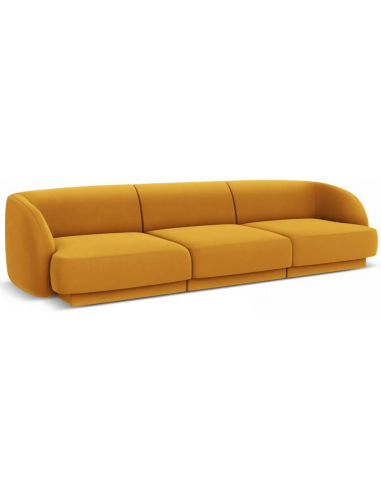 Miley 3-personers sofa i velour B259 x D85 cm – Gul