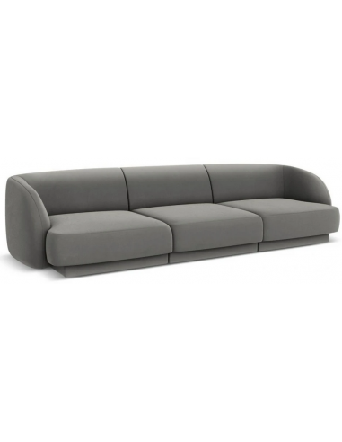 Miley 3-personers sofa i velour B259 x D85 cm – Lysegrå