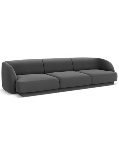 Miley 3-personers sofa i velour B259 x D85 cm – Grå