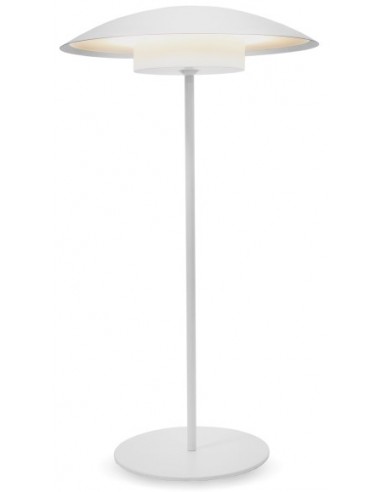 Se Sardinia trådløs udendørs bordlampe H40 x Ø22 cm - Hvid hos Lepong.dk
