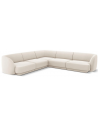 Miley hjørnesofa i velour B252 x D252 cm - Lys beige