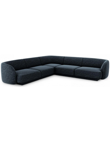 Miley hjørnesofa i chenille B252 x D252 cm - Blå