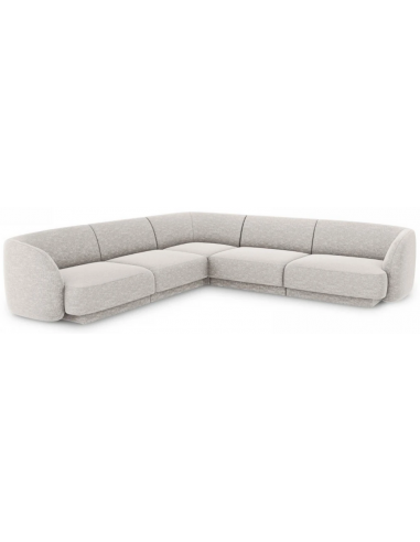 Miley hjørnesofa i chenille B252 x D252 cm - Lysegrå