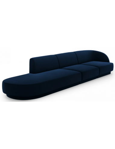 Miley venstrevendt chaiselong sofa i velour B302 x D85 cm - Blå