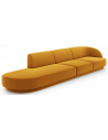 Miley venstrevendt chaiselong sofa i velour B302 x D85 cm - Gul