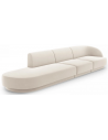 Miley venstrevendt chaiselong sofa i velour B302 x D85 cm - Lys beige