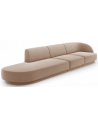 Miley venstrevendt chaiselong sofa i velour B302 x D85 cm - Cappucino