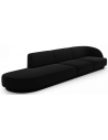 Miley venstrevendt chaiselong sofa i velour B302 x D85 cm - Sort