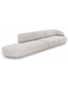 Miley venstrevendt chaiselong sofa i chenille B302 x D85 cm - Lysegrå