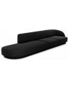 Miley venstrevendt chaiselong sofa i chenille B302 x D85 cm - Sort