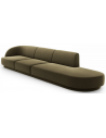 Miley højrevendt chaiselong sofa i velour B302 x D85 cm - Grøn