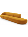 Miley højrevendt chaiselong sofa i velour B302 x D85 cm - Gul