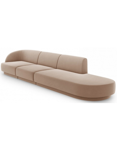 Miley højrevendt chaiselong sofa i velour B302 x D85 cm - Cappucino