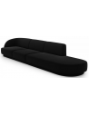 Miley højrevendt chaiselong sofa i velour B302 x D85 cm - Sort