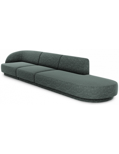 Miley højrevendt chaiselong sofa i chenille B302 x D85 cm - Petrolium