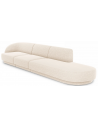 Miley højrevendt chaiselong sofa i chenille B302 x D85 cm - Lys beige