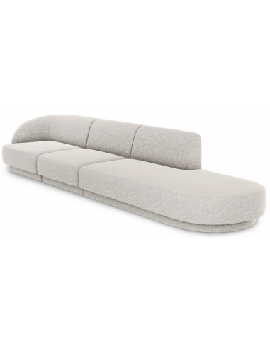 Miley højrevendt chaiselong sofa i chenille B302 x D85 cm - Lysegrå