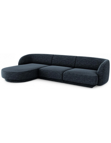 Miley venstrevendt chaiselong sofa i chenille B259 x D155 cm - Blå