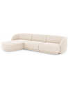 Miley venstrevendt chaiselong sofa i chenille B259 x D155 cm - Lys beige