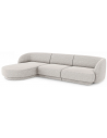 Miley venstrevendt chaiselong sofa i chenille B259 x D155 cm - Lysegrå