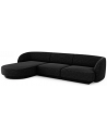 Miley venstrevendt chaiselong sofa i chenille B259 x D155 cm - Sort