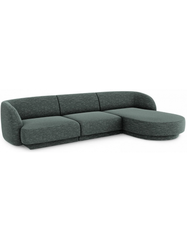 Miley højrevendt chaiselong sofa i chenille B259 x D155 cm - Petrolium