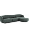 Miley højrevendt chaiselong sofa i chenille B259 x D155 cm - Petrolium