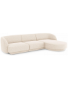 Miley højrevendt chaiselong sofa i chenille B259 x D155 cm - Lys beige