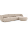 Miley højrevendt chaiselong sofa i chenille B259 x D155 cm - Beige