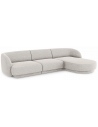 Miley højrevendt chaiselong sofa i chenille B259 x D155 cm - Lysegrå