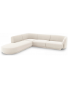 Miley venstrevendt chaiselong sofa i velour B252 x D220 cm - Lys beige