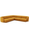 Miley hjørnesofa i velour B252 x D252 cm - Gul