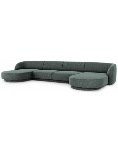 Se Miley U-sofa i chenille B334 x D155 cm - Petrolium hos Lepong.dk