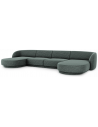 Miley U-sofa i chenille B334 x D155 cm - Petrolium