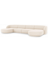 Miley U-sofa i chenille B334 x D155 cm - Lys beige