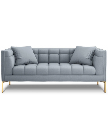 Karoo 2-personers sofa i metal og polyester B185 x D85 cm – Guld/Lyseblå